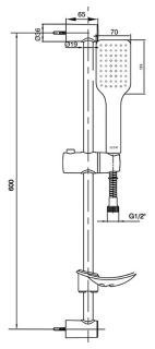 Душевой гарнитур E.C.A. Tiera 102146029EX хром